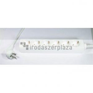 Elosztósor, 6 csatlakozóaljzat, 3 m kábelhosszúság