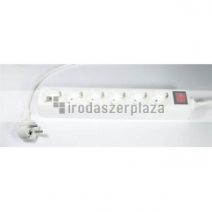 Elosztósor, 6 csatlakozóaljzat, 3 m kábelhosszúság, kapcsolóval