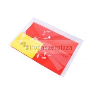 Irattartó tasak, A4, PP, patentos, 120 mikron, FLEXOFFICE, "FO-CBF02", áttetsző, mintás