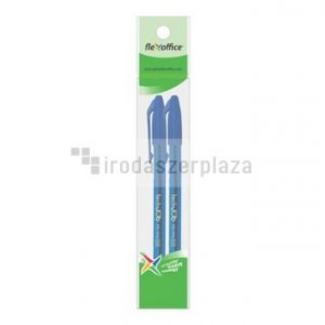 Golyóstoll, 0,4 mm, 2 db/bliszter, kupakos, FLEXOFFICE "TechJob", kék