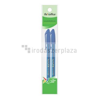 Golyóstoll, 0,4 mm, 2 db/bliszter, kupakos, FLEXOFFICE "TechJob", kék