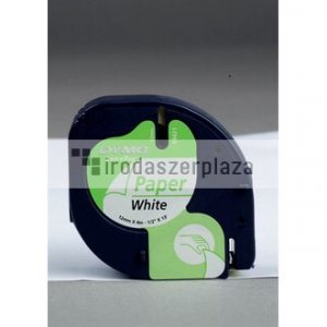 Feliratozógép szalag, papír, 12 mm x 4 m, DYMO "Letratag", fehér