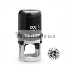 Bélyegző, kör, COLOP " Printer R 30", fekete cserepárnával