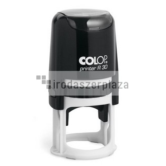 Bélyegző, kör, COLOP "Printer R 30", kék cserepárnával