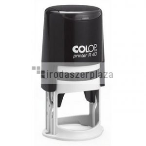 Bélyegző, kör, COLOP "Printer R 40", fekete cserepárnával