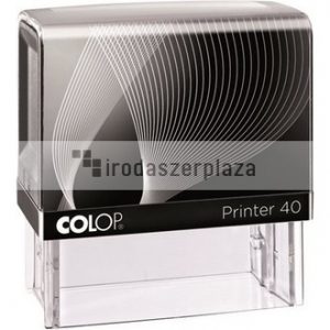 Bélyegző, COLOP "Printer IQ 40" fekete ház - fekete párnával