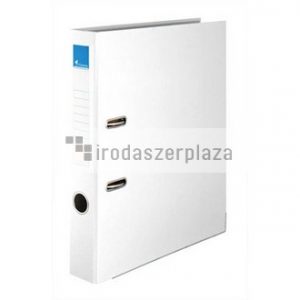 Iratrendező, 50 mm, A4, PP/karton, élvédő sínnel, VICTORIA OFFICE, "Basic", fehér