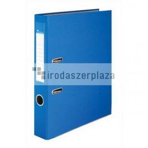 Iratrendező, 50 mm, A4, PP/karton, élvédő sínnel, VICTORIA OFFICE, "Basic", kék
