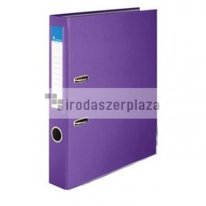 Iratrendező, 50 mm, A4, PP/karton, élvédő sínnel, VICTORIA OFFICE, "Basic", lila