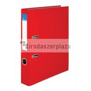 Iratrendező, 50 mm, A4, PP/karton, élvédő sínnel, VICTORIA OFFICE, "Basic", piros