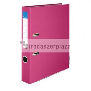 Iratrendező, 50 mm, A4, PP/karton, élvédő sínnel, VICTORIA OFFICE, "Basic", rózsaszín