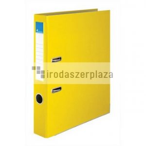 Iratrendező, 50 mm, A4, PP/karton, élvédő sínnel, VICTORIA OFFICE, "Basic", sárga