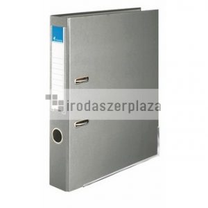 Iratrendező, 50 mm, A4, PP/karton, élvédő sínnel, VICTORIA OFFICE, "Basic", szürke