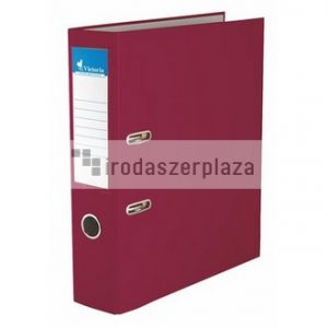 Iratrendező, 75 mm, A4, PP/karton, VICTORIA OFFICE, "Basic", bordó
