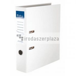 Iratrendező, 75 mm, A4, PP/karton, VICTORIA OFFICE, "Basic", fehér