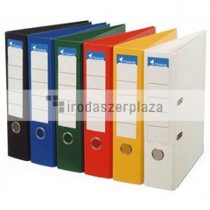 Iratrendező, 75 mm, A4, PP/PP, élvédő sínnel, VICTORIA OFFICE, "Premium", zöld