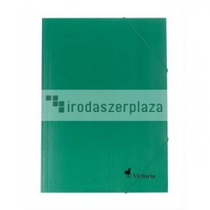 Gumis mappa, karton, A4, VICTORIA OFFICE, zöld
