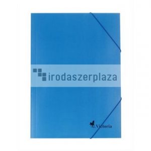 Gumis mappa, karton, A4, VICTORIA OFFICE, kék