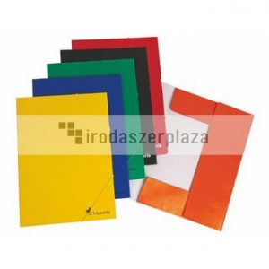 Gumis mappa, karton, A4, VICTORIA OFFICE, narancs