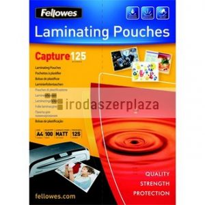 Meleglamináló fólia, 125 mikron, A4, matt, 100 db, FELLOWES