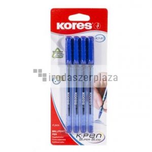 Golyóstoll, 1,0 mm, kupakos, háromszögletű, KORES "K2-M", kék