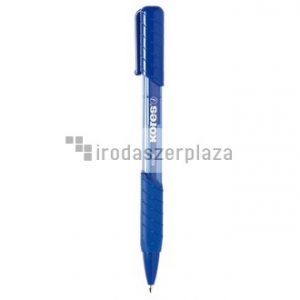Golyóstoll, 1,0 mm, nyomógombos, háromszögletű, KORES "K6-M", kék