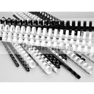 Spirál, műanyag, 6 mm, 10-20 lap, VICTORIA OFFICE, fekete