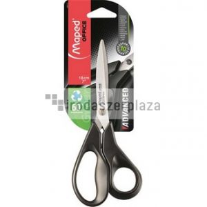 Olló, irodai, 18 cm, MAPED "Advanced Green"