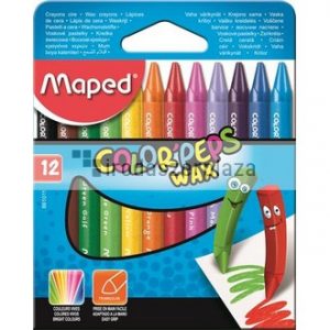 Zsírkréta, MAPED "Color`Peps Wax", 12 különböző szín