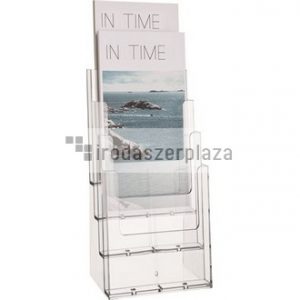 Prospektustartó, asztali, 1/3 A4, 4 rekeszes, HELIT