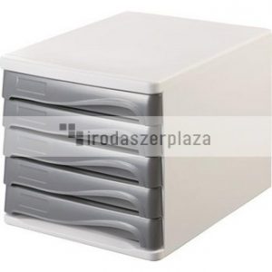 Irattároló, műanyag, 5 fiókos, HELIT, fehér