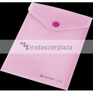 Irattartó tasak, A6, PP, patentos, 160 mikron, PANTA PLAST, pasztell rózsaszín