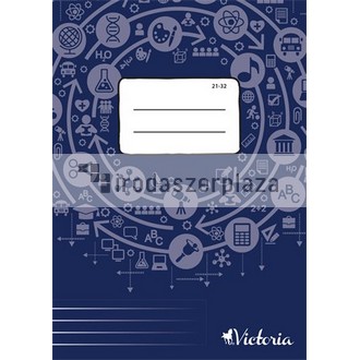 Füzet, tűzött, A5, vonalas, 32 lap, 4-8. osztály, VICTORIA PAPER Circle "21-32"