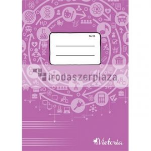 Füzet, tűzött, A5, hangjegy, 16 lap, VICTORIA PAPER Circle  "36-16"