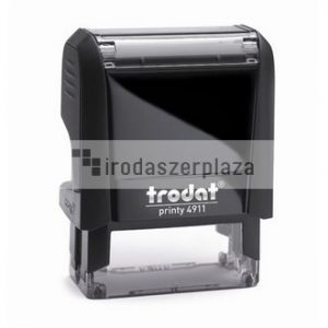Bélyegző, TRODAT "Printy 4911", fekete ház, fekete párnával