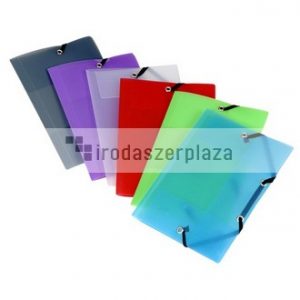 Gumis mappa, 20 mm, PP, A6, VIQUEL "Propyglass Mini", vegyes színek