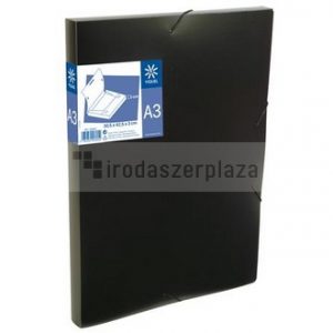 Gumis mappa, 30 mm, PP, A3, VIQUEL "Essentiel", fekete