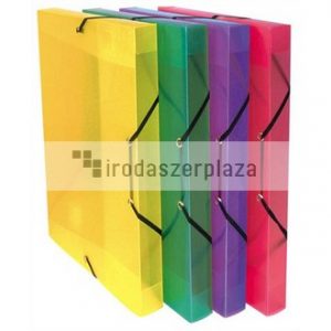 Gumis mappa, 30 mm, PP, A4, VIQUEL "Coolbox", áttetsző  zöld