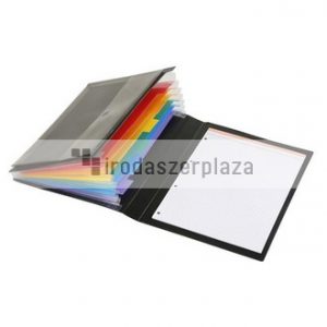 Harmonikamappa, PP, 6 rekeszes, VIQUEL "Manager Rainbow Class", fekete