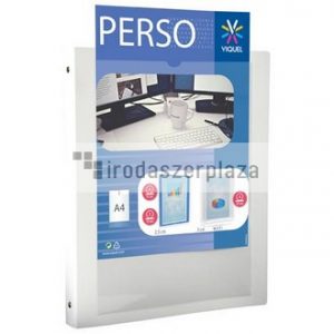 Gyűrűs könyv, panorámás, 4 gyűrű, 25 mm, A4, PP, VIQUEL "Essentiel Perso", fehér