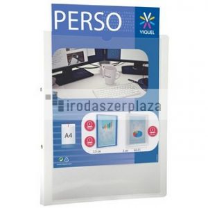 Gyűrűs könyv, panorámás, 2 gyűrű, 25 mm, A4, PP, VIQUEL "Essentiel Perso", fehér