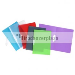 Gyorsfűző, klipes, PP, A4, VIQUEL "Propyglass V-Clip", vegyes színek
