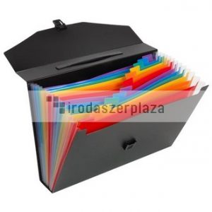 Harmonikatáska, PP, 12 rekeszes, VIQUEL "Rainbow Class", fekete