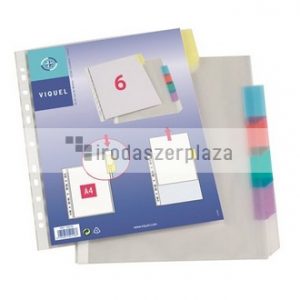 Genotherm, lefűzhető, jelölőfüles, A4, 90 mikron, víztiszta, 6 részes, VIQUEL
