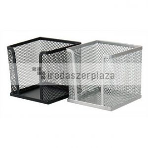 Kockatömbtartó, fémhálós, VICTORIA OFFICE, fekete