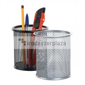 Írószertartó, fémhálós, VICTORIA OFFICE, ezüst