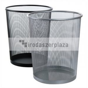 Papírkosár, fémhálós, VICTORIA OFFICE, ezüst