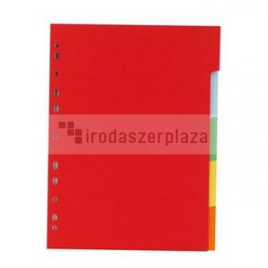 Regiszter, karton, A4, 5 részes, VICTORIA OFFICE, színes