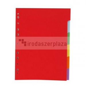 Regiszter, karton, A4, 6 részes, VICTORIA OFFICE, színes