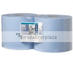 Törlőpapír, tekercses, 26,2 cm átmérő, W2 rendszer, 2 rétegű, TORK "Nagy teljesítményű", kék